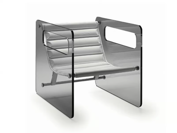 NAKED - Glass armchair with armrests by Tonelli Design - view 2